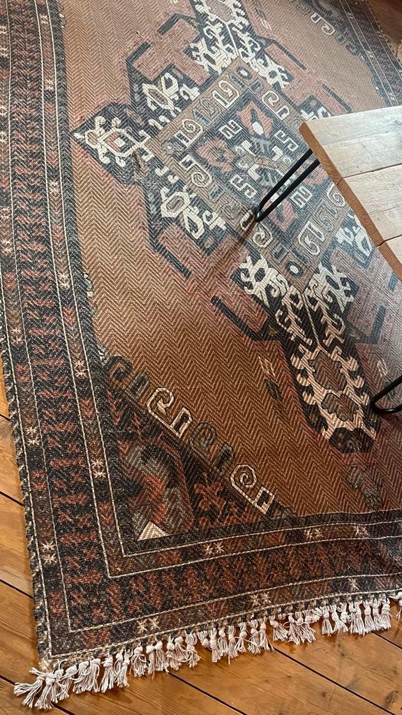 HK Living Vlierkleed - Prachtig vloerkleed!, Huis en Inrichting, Stoffering | Tapijten en Kleden, Zo goed als nieuw, 150 tot 200 cm