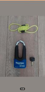 Triumph Artago schijfremslot + reminder cable incl 1 sleutel, Motoren, Ophalen of Verzenden, Zo goed als nieuw