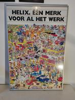 Jan van Haasteren Shell - Helix Reclame poster, Verzamelen, Met lijst, Reclame, Zo goed als nieuw, Rechthoekig Staand