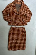Vintage Mantel Pakje in Oranje en Bruin – Maat M/L, Retro Ch, Ophalen of Verzenden