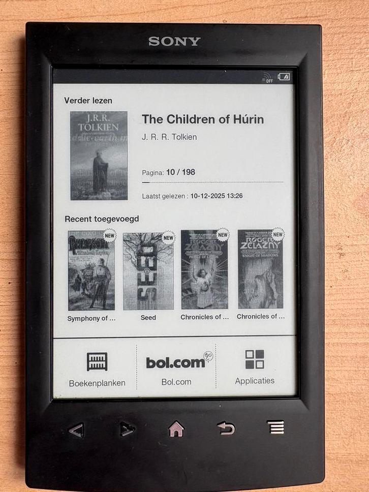 Sony PRST-2 e-reader, Computers en Software, E-readers, Gebruikt, 6 inch of minder, 4 GB of minder, Touchscreen, Uitbreidbaar geheugen