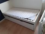 Ikea bed odda met uitschuiflade, Huis en Inrichting, Slaapkamer | Bedden, Ophalen, Eenpersoons, Wit, Zo goed als nieuw
