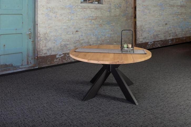 Eiken Tafelblad ROND | Facetrand Behandeling Onderstel Poot, Huis en Inrichting, Tafels | Eettafels, Nieuw, 100 tot 150 cm, Vijf personen of meer