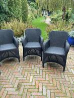 4 zwarte lloyd loom stoelen, Huis en Inrichting, Stoelen, Ophalen, Overige materialen, Zwart, Vier