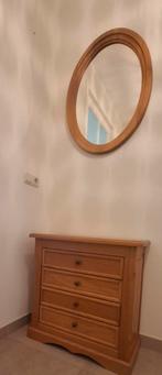 Houten Commode met Spiegel - Landelijke Stijl, Ophalen, Minder dan 50 cm, Landelijk, 3 of 4 laden