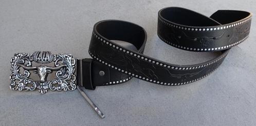 heren westernriem 127-8 / 120x3,7 cm zwart  nieuw ongebruikt, Kleding | Heren, Riemen en Ceinturen, Nieuw, Riem of Ceintuur, 115 cm of meer