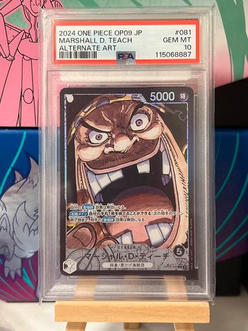 One Piece Marshall D. Teach PSA 10 beschikbaar voor biedingen
