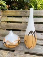 Set Decoratieve glazen vazen, Overige kleuren, Ophalen of Verzenden, Minder dan 50 cm, Glas