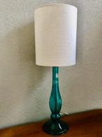 Vintage Tafellamp van glas 60 cm hoog, Huis en Inrichting, Lampen | Tafellampen, Ophalen of Verzenden, Gebruikt, Glas, 50 tot 75 cm