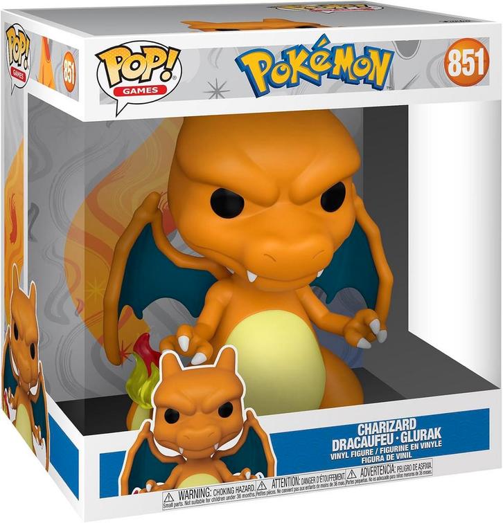Funko Pop Charizard Jumbo Groot Figuur 851, Verzamelen, Poppetjes en Figuurtjes, Zo goed als nieuw, Ophalen