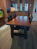 Eettafel met massief houten boomstam blad, Huis en Inrichting, 50 tot 100 cm, 150 tot 200 cm, Gebruikt, Rechthoekig