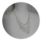 STRASSKETTING GALA HALSCOLLIER +OORSTEKERS voor KERSTGALA, Sieraden, Tassen en Uiterlijk, Kettingen, Overige materialen, Verzenden