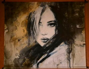Wandkleed vrouw abstract beschikbaar voor biedingen