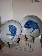 2 Oude Chinese Koi Karper Borden, Antiek en Kunst, Ophalen of Verzenden