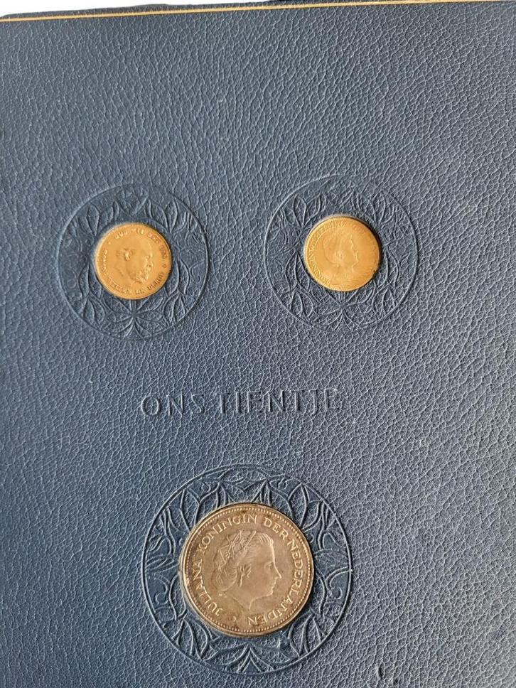 Ons tientje boekwerk inclusief 2 gouden tientjes en 2 specim, Postzegels en Munten, Bankbiljetten | Nederland, Setje, 10 gulden