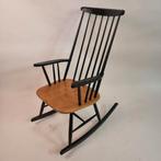 Vintage schommelstoel, Ilmari Tapiovaara style, jaren 60, Huis en Inrichting, Stoelen, Ophalen, Gebruikt, Bruin, Eén