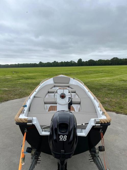 6 Persoons Sloep met 9.8 PK Tohatsu Motor + E-Start, Watersport en Boten, Sloepen, Nieuw, Tot 10 pk, 3 tot 6 meter, Buitenboordmotor