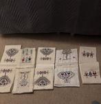 5 antieke handwerk klok kleedjes, Antiek en Kunst, Antiek | Klokken, Ophalen