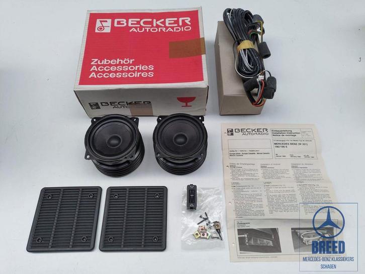 NOS inbouwset luidsprekers achter voor Mercedes-Benz W201, Auto-onderdelen, Elektronica en Kabels, Mercedes-Benz, Nieuw, Ophalen of Verzenden