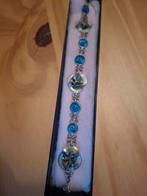 Vintage armband met glazen boze oog voor bescherming + geluk, Overige materialen, Verzenden, Zo goed als nieuw, Met bedels of kralen