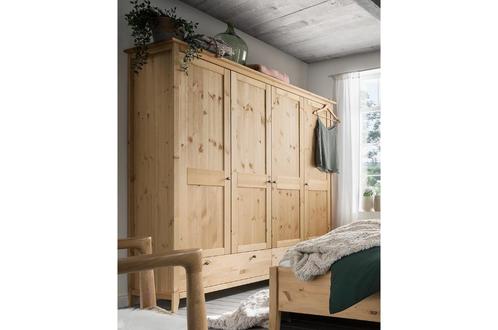 Grote massief grenen houten kledingkast, Huis en Inrichting, Kasten | Kledingkasten, Nieuw, 200 cm of meer, 150 tot 200 cm, 50 tot 75 cm