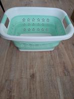 Nieuw! Opvouwbare en draagbare wasmand compact mintgroen/wit, Ophalen of Verzenden, Nieuw