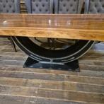 26466 Eettafel Boomstam-Tafel Teak 3,00 m x 1,10, Ophalen, Teakhout, 50 tot 100 cm, Vijf personen of meer
