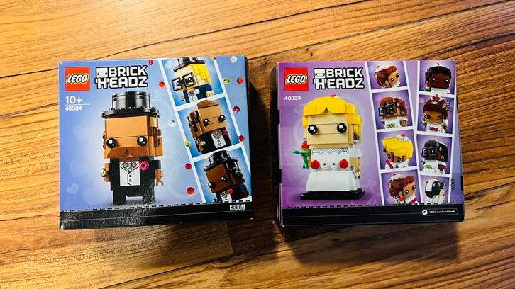 Lego Brickheadz 40383 & 40384 Bruid en Bruidegom, Kinderen en Baby's, Speelgoed | Duplo en Lego, Nieuw, Lego, Complete set, Ophalen of Verzenden