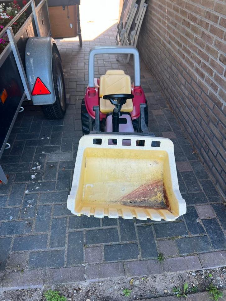 Traptractor met aanhanger en voorlader, Kinderen en Baby's, Speelgoed | Buiten | Voertuigen en Loopfietsen, Gebruikt, Overige typen