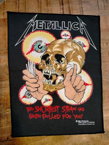 Metallica the shortest straw vintage backpatch back patch