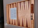 Groot backgammon spel hout, Hobby en Vrije tijd, Gezelschapsspellen | Bordspellen, Ophalen of Verzenden, Zo goed als nieuw