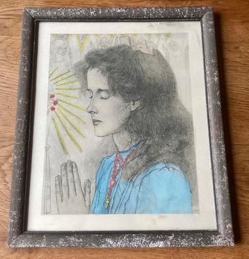 Ingekleurde lithografie van Jan Toorop. Ave Maria. 1906. beschikbaar voor biedingen