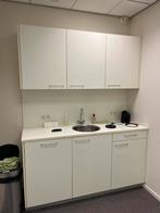 Keukenblok en bovenkasten, Huis en Inrichting, Keuken | Complete keukens, Ophalen, Gebruikt, Wit, Enkelwandige keuken