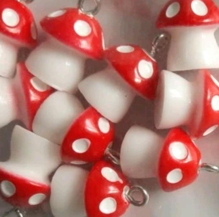 Bedels paddenstoel hangers paddenstoelen mushroom charms, Sieraden, Tassen en Uiterlijk, Bedels, Nieuw, Verzenden