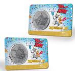 Nederland 80 jaar Tom en Jerry penning in coincard, Postzegels en Munten, Nederland, Overige materialen, Ophalen of Verzenden