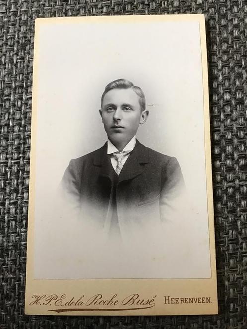 CDV, Jongeman, H.P.E. de la Roche Busé, Heerenveen 4, Verzamelen, Foto's en Prenten, Gebruikt, Foto, Voor 1940, Ophalen of Verzenden