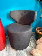 Grijze/zwarte Stoffen Stoel draaibaar, Huis en Inrichting, Ophalen, Zo goed als nieuw, Eén, Stof