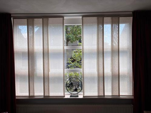 6x Paneelgordijnen, Huis en Inrichting, Stoffering | Gordijnen en Lamellen, Gebruikt, 150 tot 200 cm, 200 cm of meer, Beige, Ophalen