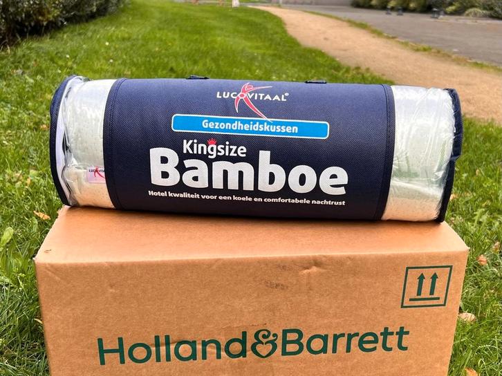 Bamboe Kussen - Nieuw in Doos!, Huis en Inrichting, Slaapkamer | Beddengoed, Nieuw, Kussen, Overige maten, Overige kleuren, Ophalen of Verzenden