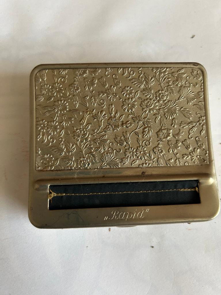 zilverkleurige sigarettenroller merk Rapid, Ophalen of Verzenden, Zo goed als nieuw, Tabaksdoos of Verpakking
