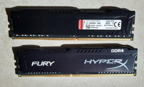 hyperx+ fury black 8gb, Computers en Software, RAM geheugen, Gebruikt, Desktop, 8 GB, DDR4, Ophalen of Verzenden