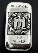 100 gram SPQR Zilverbaar, Postzegels en Munten, Edelmetalen en Baren, Ophalen of Verzenden, Zilver