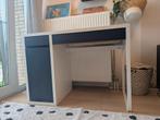 Ikea Micke bureau met blauw ladeblok, Huis en Inrichting, Bureaus, Ophalen, Gebruikt