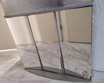 Badkamerspiegel met kast en verlichting, Ophalen of Verzenden, Gebruikt, Spiegelkast, Minder dan 100 cm