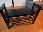 Hemnes Zwart Bankje met Schoenenrek, Ophalen, Gebruikt, Modern