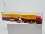 Mercedes Benz 1632 vrachtwagen huif combi - Wiking 1/87, Verzenden, Zo goed als nieuw, Bus of Vrachtwagen, Wiking