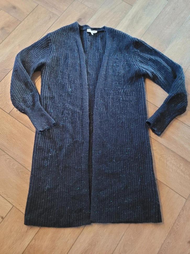 Prachtig lang vest van Silvian Heach, maat S, Kleding | Dames, Truien en Vesten, Zo goed als nieuw, Maat 36 (S), Zwart, Ophalen of Verzenden