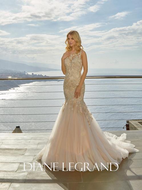 Diane legrand trouwjurk blush mermaid maat 38/40, Kleding | Dames, Trouwkleding en Trouwaccessoires, Nieuw, Trouwjurk, Wit, Ophalen of Verzenden