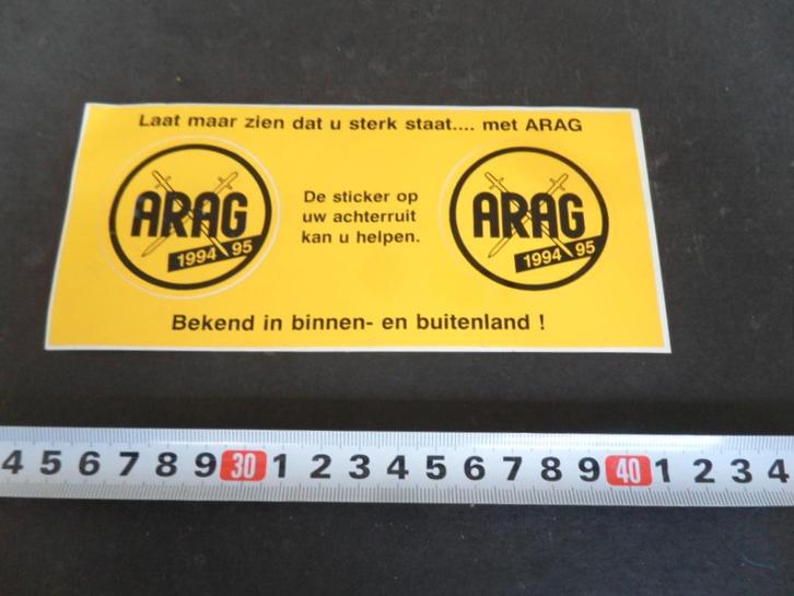 sticker ARAG 1994 /95, Verzamelen, Stickers, Zo goed als nieuw, Ophalen