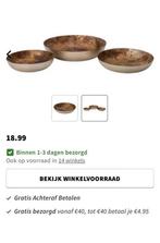 Intratuin decoratiebord  schaal goud32 doorsnee, Ophalen of Verzenden, Zo goed als nieuw, Rond